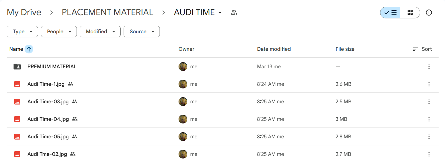 Audi Time Sample Content