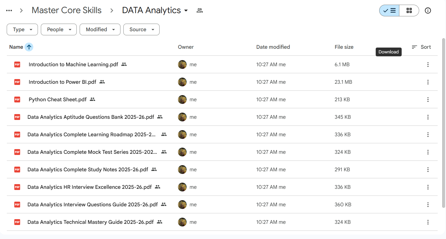 DATA Analytics Sample Content