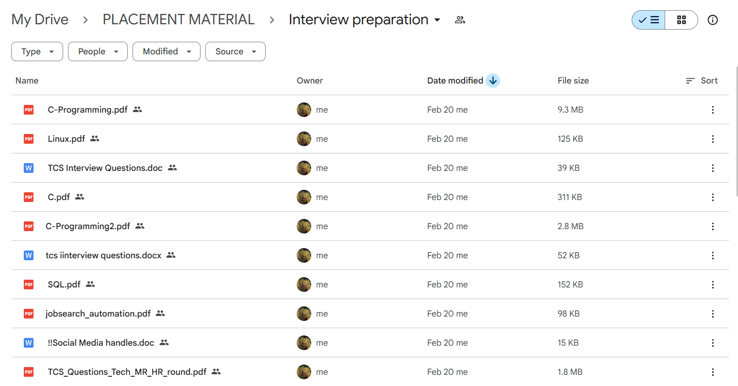 Interview Preparation Sample Content